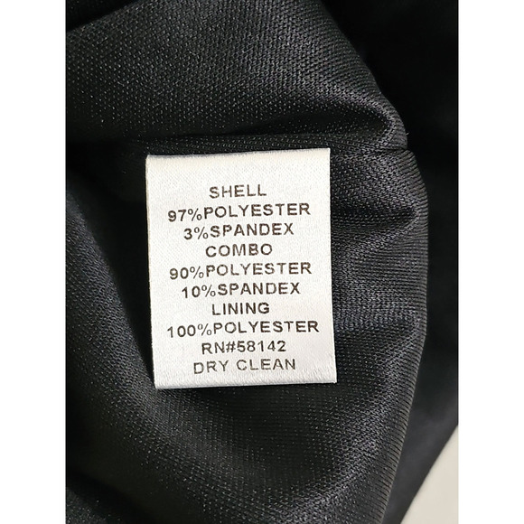 Maggy London ~Size 8~ Black/Silver Sheath Party Cocktail Evening Dress Lined NWT - Picture 4 of 14